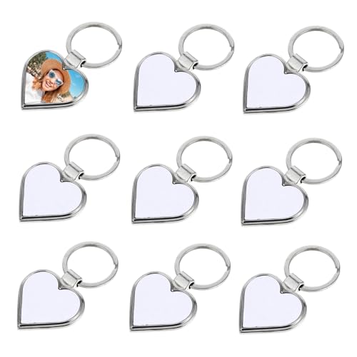 Zerodeko 10 Stück Teiliges Herzförmiger Sublimation Schlüsselanhänger Metall Rohlinge für DIY Bastelprojekte Leicht und Langlebig zum Gestalten und Personalisieren von Schlüsselringen Zerodeko 10 Stück Teiliges Herzförmiger Sublimation Schlüsselanhänger Metall Rohlinge für DIY Bastelprojekte Leicht und Langlebig zum Gestalten und Personalisieren von Schlüsselringen von Zerodeko