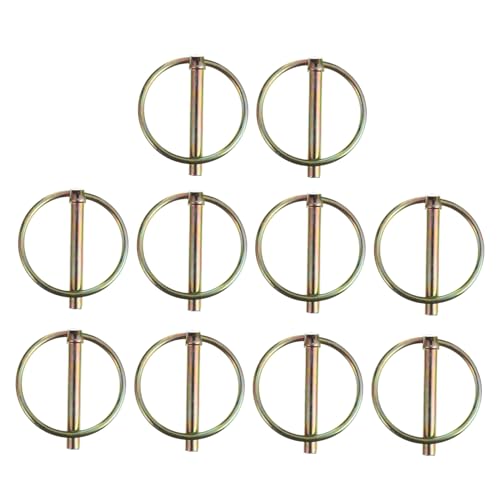 Zerodeko 10 Stück Teiliges Linch Pin mit Ring Verzinkte Sicherungsstifte aus Karbonstahl Heavy Duty Schnellverschlussbolzen für Landwirtschaftliche Traktoren Einsetzbar Rost Zerodeko 10 Stück Teiliges Linch Pin mit Ring Verzinkte Sicherungsstifte aus Karbonstahl Heavy Duty Schnellverschlussbolzen für Landwirtschaftliche Traktoren Einsetzbar Rost von Zerodeko