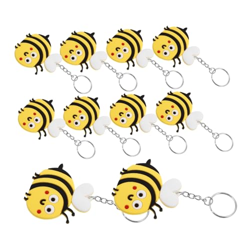 Zerodeko 10 Stück Teiliges Süße Bienen Schlüsselanhänger Cartoon Bienen Dekoration für Taschen Rucksäcke und Schlüssel und Vielseitiges Zubehör von Zerodeko