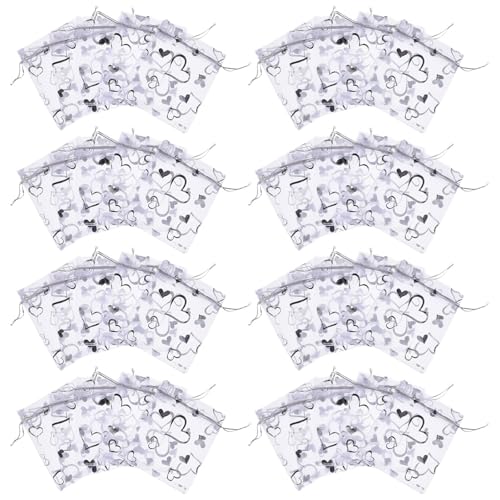 Zerodeko 100 Organzabeutel mit Kordelzug: Herzförmige, transparente Partybeutel, Schmuck- und Süßigkeitenverpackungsbeutel für Hochzeiten, Babypartys, Gäste, Partyzubehör Zerodeko 100 Organzabeutel mit Kordelzug: Herzförmige, transparente Partybeutel, Schmuck- und Süßigkeitenverpackungsbeutel für Hochzeiten, Babypartys, Gäste, Partyzubehör von Zerodeko