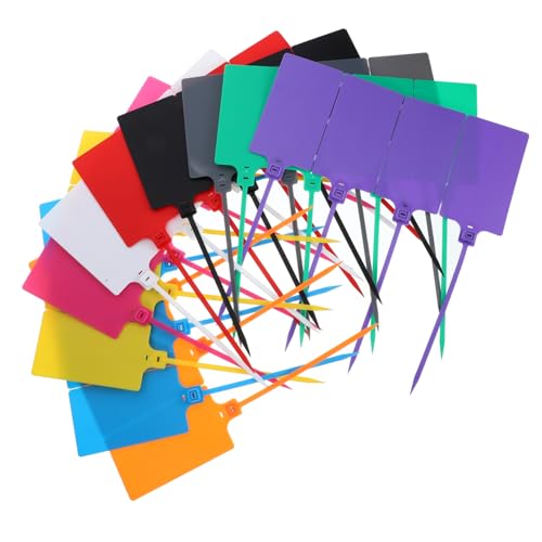 Zerodeko 100 Stück Anhänger zum Aufhängen Kabeletiketten Etiketten Aufkleber Versand Aufkleber-Etiketten Preisanhänger Preisschilder Plastiketiketten Kunststoffanhänger zum Etikettieren pp von Zerodeko