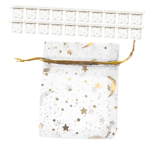 Zerodeko 100 Stück Netztasche Dekorationen Schmuckbeutel Gäste Fiesta Würfel Zimmerdekoration Taschen Bevorzugen Mesh-geschenktüten Kleine Taschen Für Sachet-beutel Golden Organza von Zerodeko