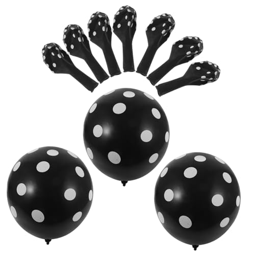 Zerodeko 100Stücke Schwarze Und Weiße Punkt Luftballons Latex Partyballons Für Geburtstagsfeiern Hochzeiten Und Dekorationen Runde Ballons Für Feste Und Feiern von Zerodeko