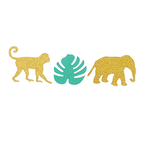 Zerodeko 100Stücke Tierische Konfetti Dekorationen Im Hawaiian Jungle Theme Kreative Papierstreuungen Für Geburtstagsfeiern Partys Und Tischdeko Mit Monstera Motiven von Zerodeko
