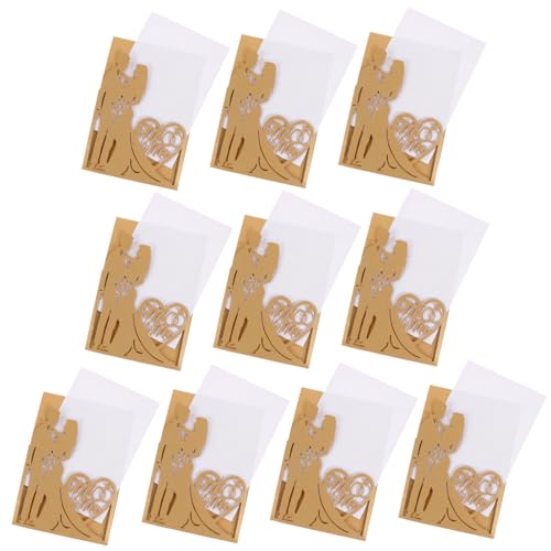 Zerodeko 10Stücke Hochzeitseinladungskarten aus Spezialpapier Kreative Einladungskarten für Hochzeiten Exquisit Verarbeitet für Partys und Besondere Anlässe Zerodeko 10Stücke Hochzeitseinladungskarten aus Spezialpapier Kreative Einladungskarten für Hochzeiten Exquisit Verarbeitet für Partys und Besondere Anlässe von Zerodeko
