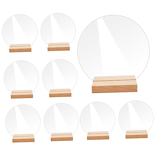 Zerodeko 10Stücke Leere Tischnummern Mit Holzbasis Runde Platzkarten Für Hochzeiten DIY Für Feierlichkeiten Für Tischdekorationen von Zerodeko
