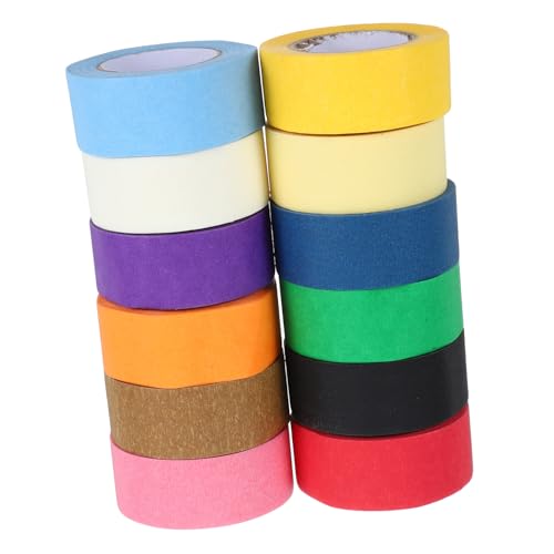 Zerodeko 12 Rollen Buntes Malerband Geschenkband Washi Tape Für Journaling DIY Washi Tape Klebeband Dekoration Bastelband Dekorative Klebebänder Süßes Klebeband Papier von Zerodeko