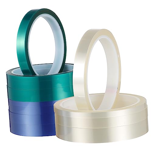 Zerodeko 12 Rollen Hochtemperatur Klebeband für Sublimation Elektronik DIY Projekte Hitzebeständiges Isolierband Starke Haftung Flexible Anwendung von Zerodeko