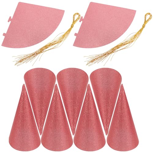 Zerodeko 12 Rosa Glitzernde Kegelförmige Geburtstagshüte, Dreieckige Partyhüte für Kinder, Babyparty, Klassenzimmerdekorationen, Partyzubehör, 4,72 X 2,55 Zoll, Kunststoff Zerodeko 12 Rosa Glitzernde Kegelförmige Geburtstagshüte, Dreieckige Partyhüte für Kinder, Babyparty, Klassenzimmerdekorationen, Partyzubehör, 4,72 X 2,55 Zoll, Kunststoff von Zerodeko