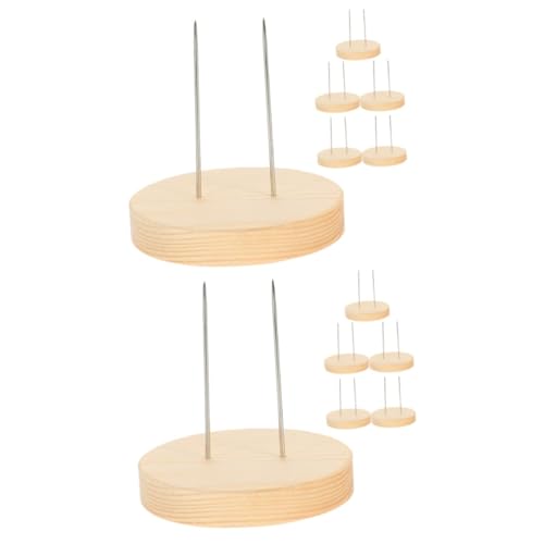 Zerodeko 12 Stck Holzsockel Puppenständer Stabiler Displayhalter für Spielzeugpuppen und Figuren Kompaktes Puppenhalter Regal mit Doppelstift für Sicheren Halt und Vielseitige von Zerodeko
