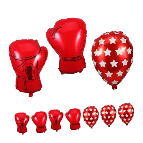 Zerodeko 12stücke Teiliges Boxhandschuh-ballon-dekoration Aufblasbare Boxhandschuhe Und Sandsack-wrestling-partyzubehör Für Jungen Geburtstagsfeier Und Sportthemen-dekorationen von Zerodeko