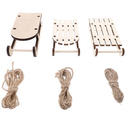 Zerodeko 12 Stück Miniatur-schlittendekoration aus Holz, Unlackierte Holzschlittenornamente für Weihnachtshandwerk, Beiges Holz, 4, 52 X 1, 77 X 0, 78 Zoll Zerodeko 12 Stück Miniatur-schlittendekoration aus Holz, Unlackierte Holzschlittenornamente für Weihnachtshandwerk, Beiges Holz, 4, 52 X 1, 77 X 0, 78 Zoll von Zerodeko