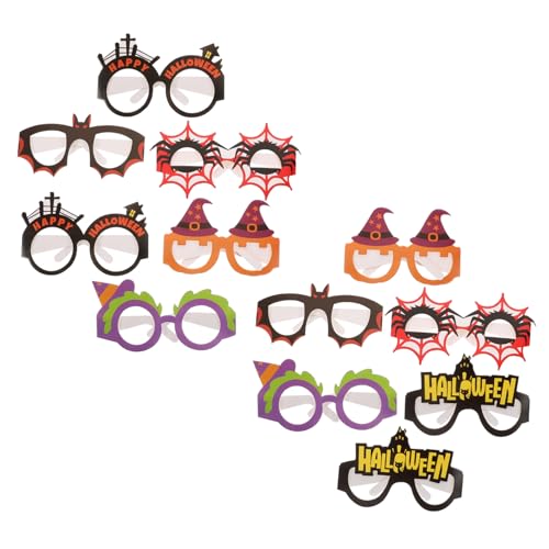 Zerodeko 12 Stück Teiliges Halloween Fotorequisiten Papierbrillen mit Hexenhaus Bunte Partydeko Leichte Klare Muster für Fotos und Festtagsstimmung Zerodeko 12 Stück Teiliges Halloween Fotorequisiten Papierbrillen mit Hexenhaus Bunte Partydeko Leichte Klare Muster für Fotos und Festtagsstimmung von Zerodeko