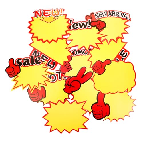 Zerodeko 120 Stück -Beschilderung Etikett aufkleber Tag-Verkaufsschilder Yard Sale Tags Preisschilder Schild speichern Tags für Geschäfte Verkaufsschilder aus Papier Weißer Karton von Zerodeko