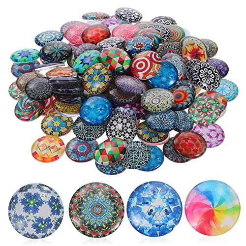 Zerodeko 120 Stück Mischfarben Runde Cabochons für DIY Schmuckzubehör für Ohrringe und Schlüsselanhänger nicht Selbstklebend für Kreative Bastelprojekte von Zerodeko