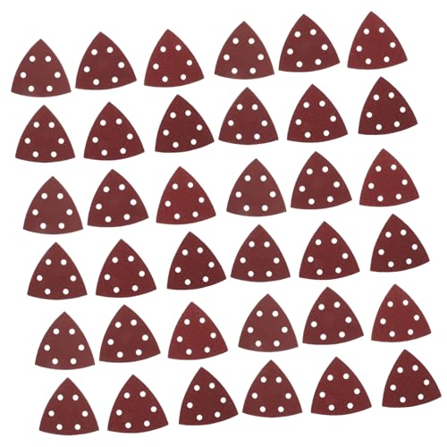Zerodeko 120 Stück dreieckiges Schleifpapier Metallschleifen Schleifpapier mit hoher Körnung Schleifpapier für Metall Holzschleifer Multitool-Schleifpad Aluminiumoxid Brown von Zerodeko
