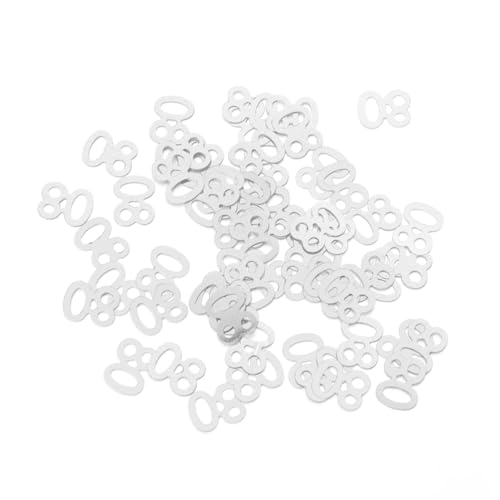 Zerodeko 1200 Stück Konfetti Silber Sträusel 80 streuen esstisch Weihnachtstischdekoration Alles Gute zum Geburtstag Tischdekoration Alles Gute zum Geburtstag Dekorationen von Zerodeko
