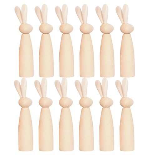 Zerodeko 12St Hasenkopf-Holzfigur Kaninchen-Peg-Puppen unbemalte Hasenfigur Kaninchen-Skulptur Hasen-Steckfiguren Holz Hasen Figuren Naturholz Puppen Steckfiguren aus Holz Charakter Beige Zerodeko 12St Hasenkopf-Holzfigur Kaninchen-Peg-Puppen unbemalte Hasenfigur Kaninchen-Skulptur Hasen-Steckfiguren Holz Hasen Figuren Naturholz Puppen Steckfiguren aus Holz Charakter Beige von Zerodeko