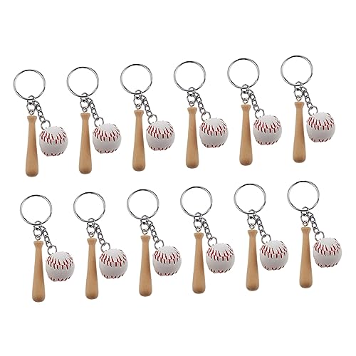 Zerodeko 12Stücke Baseball Schlüsselanhänger Teiliges Gastgeschenk mit Softball Design Schlüsseldekoration für Partys und Besondere Anlässe von Zerodeko