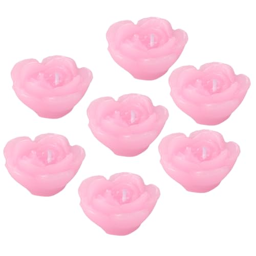 Zerodeko 12stücke Schwimmende Blumenkerzen Aus Paraffinwachs in Rosa Teelichtkerzen-dekor Für Hochzeit Party Schlafzimmer Blumenform von Zerodeko