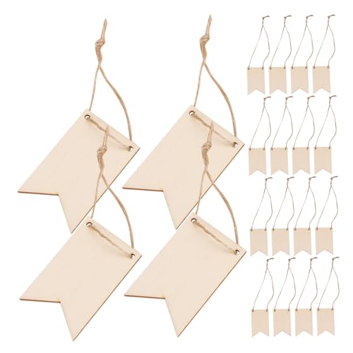 Zerodeko 150 Stück Blanko Holzschilder mit Juteseil Unbearbeitete Hängende Holzplaketten für DIY Bastelarbeiten Malen und Gravieren Rustikale Wohnkultur und Hochzeitsdekoration von Zerodeko