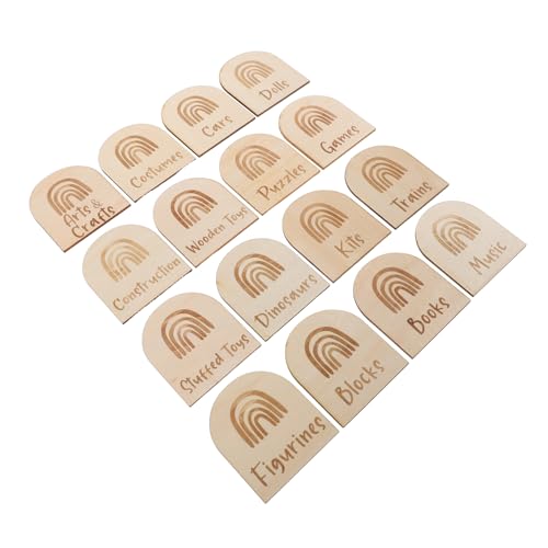 Zerodeko 16 Stück Holz-spielzeug-aufbewahrungsetiketten, Spielzimmer-organisationsmarker, Spielzeugzimmer-tags Für Kinder, Pädagogische Sortierung, Zuhause, Kindergarten Zerodeko 16 Stück Holz-spielzeug-aufbewahrungsetiketten, Spielzimmer-organisationsmarker, Spielzeugzimmer-tags Für Kinder, Pädagogische Sortierung, Zuhause, Kindergarten von Zerodeko