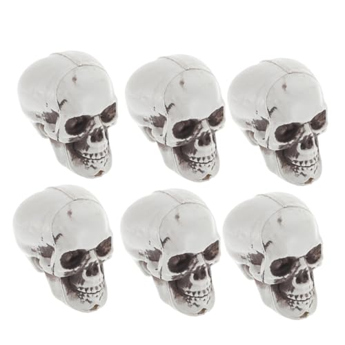 Zerodeko 18 Stück Halloween-Party-Foto-Stütze Zombie Gruseliges Halloween grimmig Maske totenköpfe Halloween Halloween-Dekoration Spukhaus-Schädelverzierung realistische Schädelmodelle Grey von Zerodeko