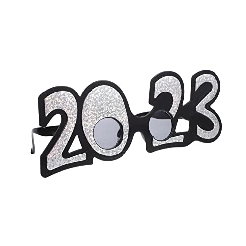 Zerodeko 1Paar Neujahr Partybrille Lustige Plastikgläser Für Fotorequisiten Silbern Für Mottopartys Und Feiern Kreative Accessoires Für Unvergessliche Erinnerungen von Zerodeko