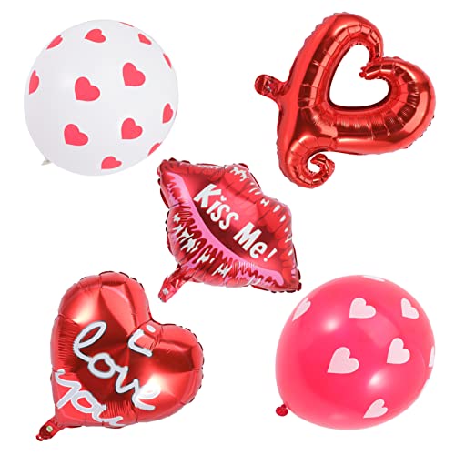 Zerodeko 1Satz Herzballon Für Valentinstag Romantische Folienballons Latexballons Hochzeitsdeko Partydekoration Für Verlobung Überraschungsfeier von Zerodeko