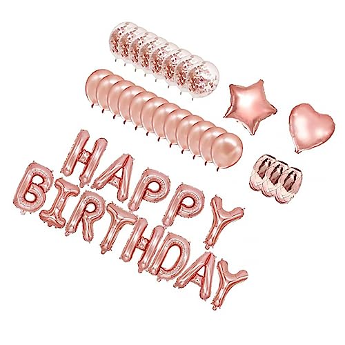 Zerodeko 1Satz Partyballons Roségold Geburtstagsfeier Dekoration Folienballons Mit Konfetti Und Sternballons Für Festliche Anlässe Party Zubehör Und Ornamente Zerodeko 1Satz Partyballons Roségold Geburtstagsfeier Dekoration Folienballons Mit Konfetti Und Sternballons Für Festliche Anlässe Party Zubehör Und Ornamente von Zerodeko