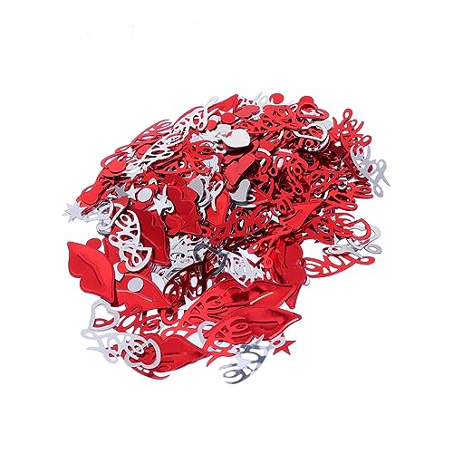Zerodeko 1Tasche Konfetti aus Kunststoff Herzform Handgefertigte Rote Lippen und Fünfzackige Sterne für Hochzeitsfeiern und Kreative Partydekoration pro Packung Zerodeko 1Tasche Konfetti aus Kunststoff Herzform Handgefertigte Rote Lippen und Fünfzackige Sterne für Hochzeitsfeiern und Kreative Partydekoration pro Packung von Zerodeko