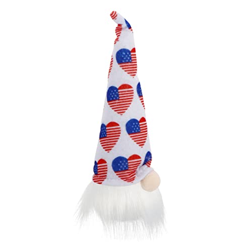Zerodeko 1stk Unabhängigkeitstag Puppe Festival-Puppe Emotionale Häkelpuppe Unabhängigkeitstag GNOME Puppe Tischdeckel Patriotische Plüschzwerge Die Heimdekoration Puppenornament Plastik von Zerodeko