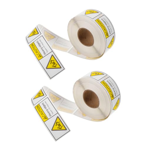 Zerodeko 2 Rollen Aufkleber für Übergewicht mit schwer Das Objekt Hochleistungsband Verpackungsetiketten für Umzugskartons Umzugsaufkleber für Kartons Team-Lift-Label von Zerodeko