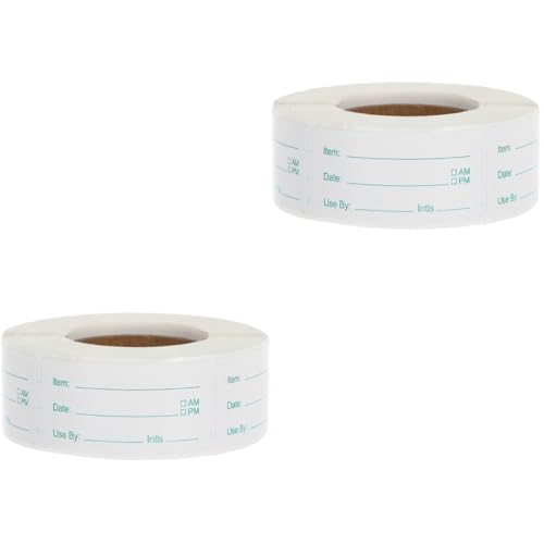 Zerodeko 2 Rollen Beschriftbare Aufkleber für Lebensmittellagerung Selbstklebende Etiketten für Kühlschrank Boxen Behälter für Kennzeichnung von Lebensmitteln Zerodeko 2 Rollen Beschriftbare Aufkleber für Lebensmittellagerung Selbstklebende Etiketten für Kühlschrank Boxen Behälter für Kennzeichnung von Lebensmitteln von Zerodeko