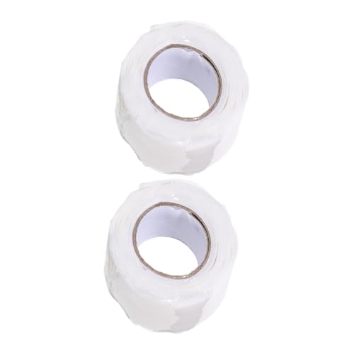Zerodeko 2 Rollen Wasserdichtes Klebeband Mastix Reparaturband für Schläuche Rohrleitungsabdichtungsband Reparaturband für Rohrleitungen Band schwere Schlauchreparatur Silikon-Gummi Weiß von Zerodeko