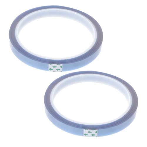 Zerodeko 2 Rollen hitzebeständiges Klebeband Trans-Tape Wärmeübertragungsband Wärmeband hoch Thermal- klebrig Hitzebeständiges Band Wärmewiderstandsband Band mit hoher Hitze Kieselgel Blau von Zerodeko