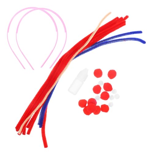 Zerodeko 2 Sätze DIY Haarreifen Material Peking Oper Haarschmuck Bastelset Rot Flauschige Kugeln Kreative Kopfbedeckung für Frauen und Mädchen Zerodeko 2 Sätze DIY Haarreifen Material Peking Oper Haarschmuck Bastelset Rot Flauschige Kugeln Kreative Kopfbedeckung für Frauen und Mädchen von Zerodeko