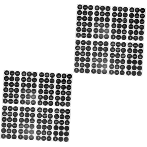 Zerodeko 2 Sätze Etikett Für Gewürzflaschen Würze Name Glasetiketten Gläser Etikettenaufkleber Für Behälter Zutat Gewürzglas-marker Küchenaufkleber Pvc Selbstklebend Schwarz 8 Blätter * 2 von Zerodeko