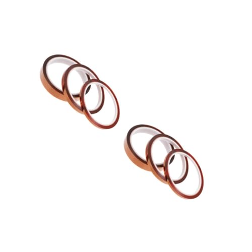 Zerodeko 2 Sätze Hitzebeständiges Klebeband Für Elektronik Sublimation Reparatur Hochtemperaturband Für Isolierung Schutz Von Bauteilen Für Löten Wärmeübertragung 3 Rollen * 2 von Zerodeko