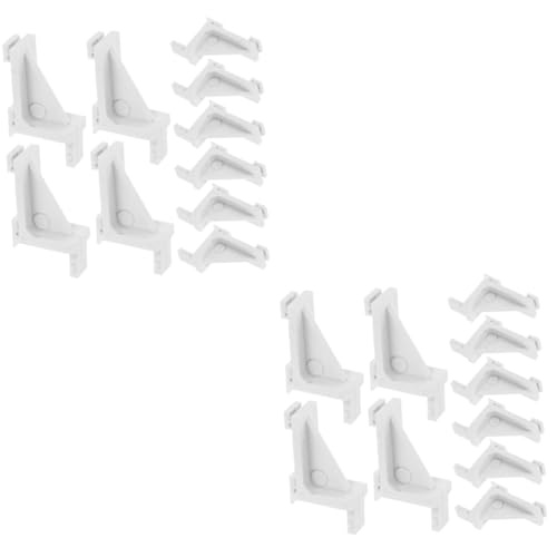Zerodeko 2 Sätze Plastik -schnapphaken Regal-clip-klemme Teile Gefrierregal Robust Cool Wahr Klein Klammern Kühlschrankständer Selbsthemmend Montiert Für Unterstützt Clips Weiß 10 Stück * 2 von Zerodeko