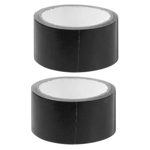 Zerodeko 2 Sätze Starkes Band Streifen Handwerk Teppichband Fabrikreparaturband Band Umwickeln Butylband Gewebeband, Strapazierfähig mehrzweckband Klebeband Mullfaser Schwarz 2 Rollen * 2 von Zerodeko
