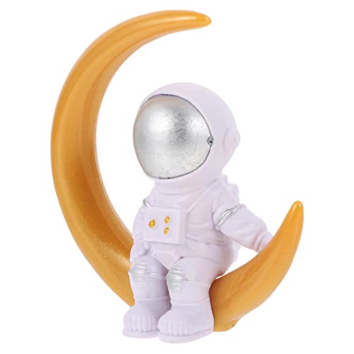 Zerodeko 2 Stk Astronautenmodell Astronauten-Party-Dekoration Weltraum Kuchen Topper Bürodekoration Wohnkultur Ornament PVC entzückendes Handwerk Astronautenfigur Spielzeug von Zerodeko