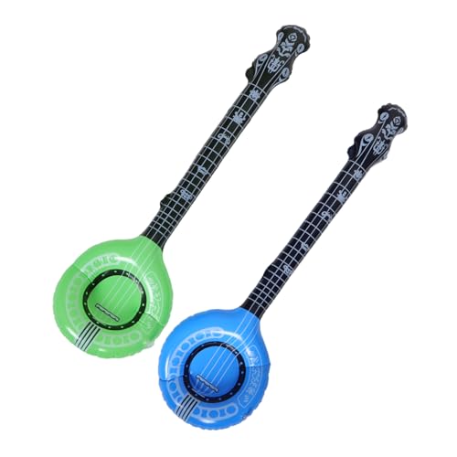 Zerodeko 2 Stück Aufblasbare Banjo und Trompete PVC Kinderparty Teiliges Sichere Bühnenrequisiten Vielseitig für Musik und Bühnenauftritte Kindergeburtstag von Zerodeko