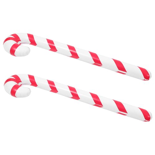 Zerodeko 2 Stück Aufblasbare Weihnachts Zuckerstangen Ballons Rot Weiß Kreative Partydeko für Xmas Geburtstagsfeier Wiederverwendbare Folienballons Festliche Weihnachtsdekoration von Zerodeko