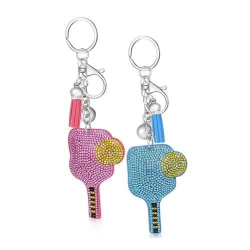Zerodeko 2 Stück Funkelnder Pickleball Schlüsselanhänger aus Robustem Legierungsmetall mit Strahlenden Strasssteinen Teiliges in Hellblau und Rosa Vielseitiges Dekoratives Sport Accessoire Zerodeko 2 Stück Funkelnder Pickleball Schlüsselanhänger aus Robustem Legierungsmetall mit Strahlenden Strasssteinen Teiliges in Hellblau und Rosa Vielseitiges Dekoratives Sport Accessoire von Zerodeko