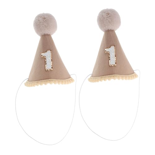 Zerodeko 2 Stück Geburtstagshüte mit Pom Poms Lustige Filzkappen für Babypartys Foto Requisiten für Erwachsene für Feiern und Besondere Anlässe von Zerodeko