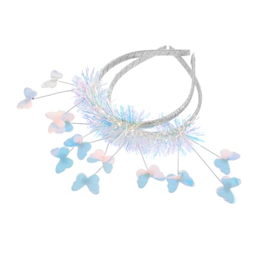 Zerodeko 2 Stück Glitzernde Schmetterling Pailletten Haarbänder für Mädchen Strapazierfähige Funkelnde Stirnbänder für Party Geburtstag Bühnenauftritte und Vielseitigen Haarschmuck von Zerodeko