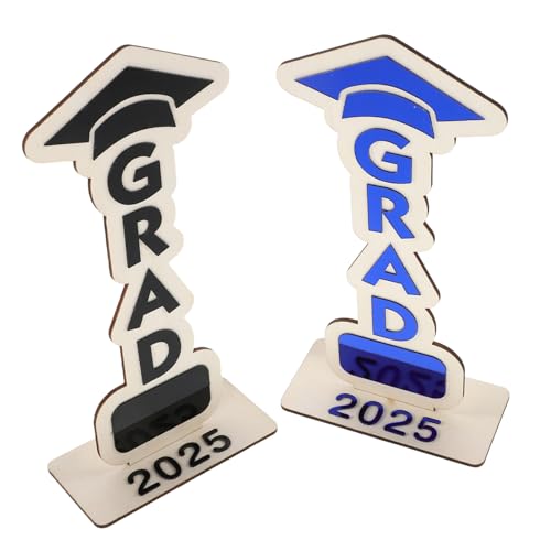 Zerodeko 2 Stück Graduation Holz Tischdekoration Teiliges Robuste Holzbasis Kreatives Centerpiece Für Abschlussfeier Desktop Dekoration Abitur Feier Zerodeko 2 Stück Graduation Holz Tischdekoration Teiliges Robuste Holzbasis Kreatives Centerpiece Für Abschlussfeier Desktop Dekoration Abitur Feier von Zerodeko