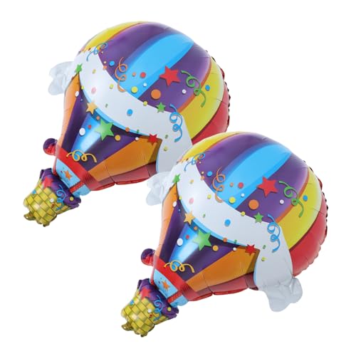 Zerodeko 2 Stück Heißluftballon Happy Birthday Ballon Folienballons Happy Birthday Dekorationen Partydekorationen Luftballon Dekoration Reise Party Ballons Aluminiumfolie von Zerodeko