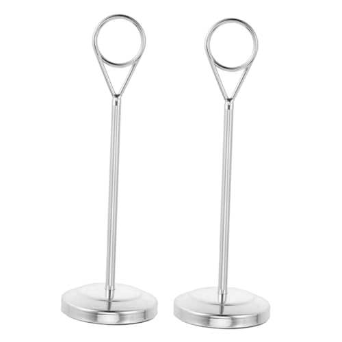 Zerodeko 2 Stück Hochwertige Edelstahl Tischkartenhalter Spiegeloberfläche Vielseitige Notizhalter für Hochzeit Restaurant Konferenzen Einfache Reinigung Professionelles Design von Zerodeko